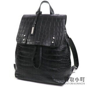 Saint Laurent Paris Sac de Jour Backpack Black Crocodile Leather calf